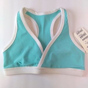BEBE SPORT Turquoise Blue Gym Bra Top Performance Wear Sz M